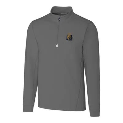 Cutter & Buck Gray Fiu Panthers Big & Tall College Vault Traverse Quarter-zip Pullover Jacket