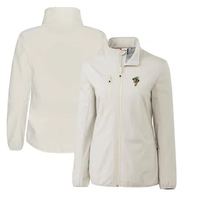 Cutter & Buck Gray Greensboro Grasshoppers Clique Trail Stretch Softshell Full-zip Jacket