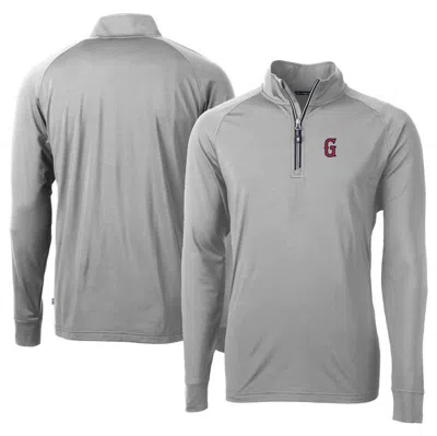 Cutter & Buck Gray Greenville Drive Adapt Eco Knit Stretch Recycled Big & Tall Quarter-zip Pullover