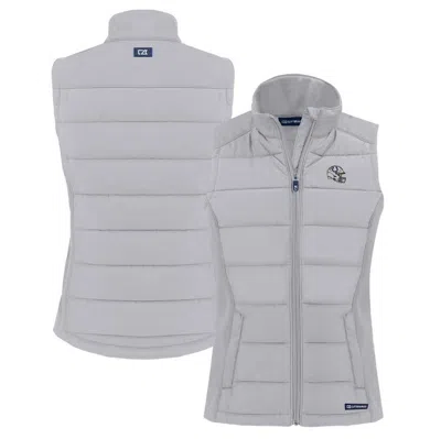 Cutter & Buck Gray Indianapolis Colts Helmet Evoke Hybrid Eco Softshell Recycled Full-zip Vest