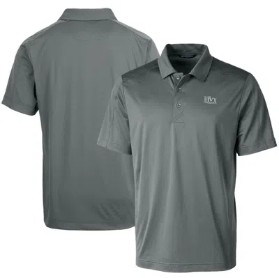 Cutter & Buck Gray Ivy League Drytec Prospect Textured Stretch Polo