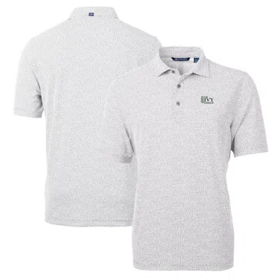 Cutter & Buck Gray Ivy League Drytec Virtue Eco Pique Botanical Print Recycled Polo
