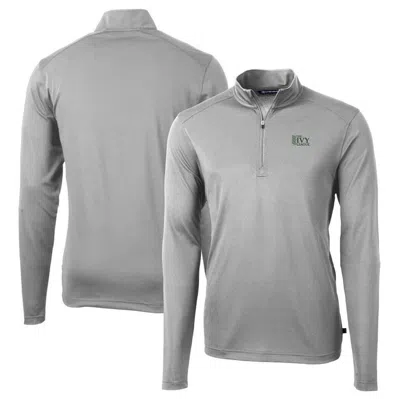 Cutter & Buck Gray Ivy League Drytec Virtue Eco Pique Recycled Quarter-zip Pullover