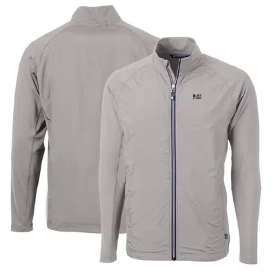 Cutter & Buck Gray Jackson State Tigers Big & Tall Adapt Eco Knit Hybrid Recycled Full-zip Jacket