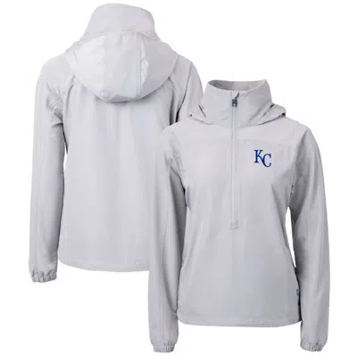 Cutter & Buck Gray Kansas City Royals Charter Eco Recycled Half-zip Anorak Jacket