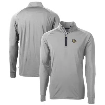 Cutter & Buck Gray Lehigh Valley Ironpigs Adapt Eco Knit Stretch Recycled Quarter-zip Pullover