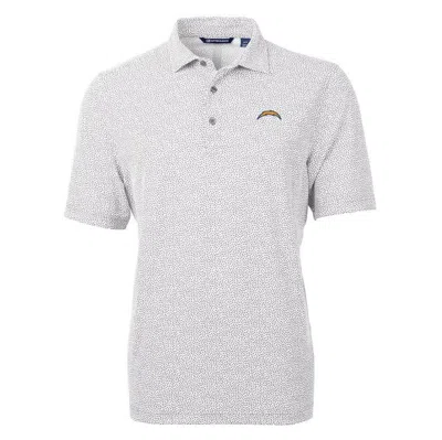Cutter & Buck Gray Los Angeles Chargers Virtue Eco Pique Botanical Print Polo