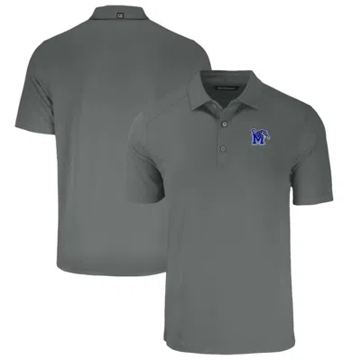 Cutter & Buck Gray Memphis Tigers Big & Tall Forge Eco Stretch Recycled Polo