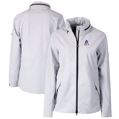 Cutter & Buck Gray New England Patriots Throwback Logo Vapor Full-zip Rain Jacket