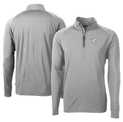 Cutter & Buck Gray Richmond Flying Squirrels Adapt Eco Knit Stretch Recycled Big & Tall Quarter-zip