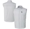 CUTTER & BUCK CUTTER & BUCK  GRAY SAN DIEGO PADRES STEALTH HYBRID QUILTED WINDBREAKER FULL-ZIP VEST