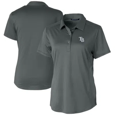 Cutter & Buck Grey Tampa Bay Rays Prospect Textured Stretch Polo