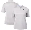 CUTTER & BUCK CUTTER & BUCK  GRAY TENNESSEE TITANS  DRYTEC VIRTUE ECO PIQUE STRIPE RECYCLED POLO