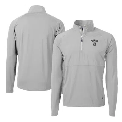 Cutter & Buck Gray Texas Rangers City Connect Adapt Eco Knit Hybrid Recycled Quarter-zip Pullover To