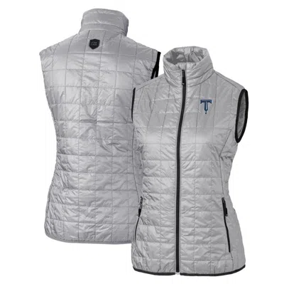 Cutter & Buck Gray Tulsa Drillers Rainier Primaloft Eco Insulated Full-zip Puffer Vest