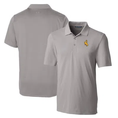 Cutter & Buck Gray Wyoming Cowboys Big & Tall Forge Stretch Polo