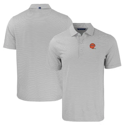 Cutter & Buck Gray/white Cincinnati Bengals Throwback Forge Eco Double Stripe Stretch Recycled Polo