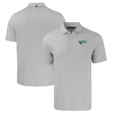 Cutter & Buck Gray/white North Texas Mean Green Forge Eco Double Stripe Stretch Recycled Polo