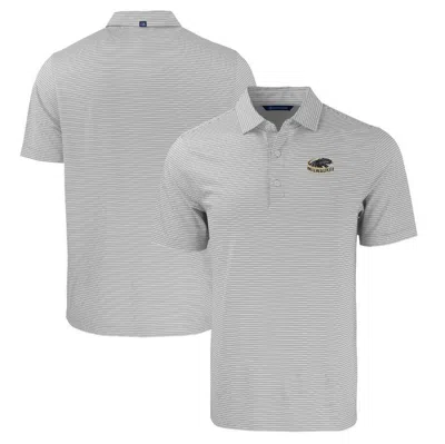Cutter & Buck Gray/white Wisconsin-milwaukee Panthers Forge Eco Double Stripe Stretch Recycled Polo