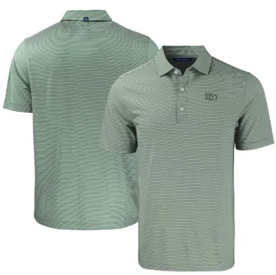 Cutter & Buck Green/white Ivy League Tri-blend Forge Eco Double Stripe Stretch Recycled Polo
