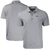 CUTTER & BUCK CUTTER & BUCK HEATHER BLACK SAN FRANCISCO 49ERS  FORGE ECO HEATHERED STRIPE STRETCH RECYCLED POLO