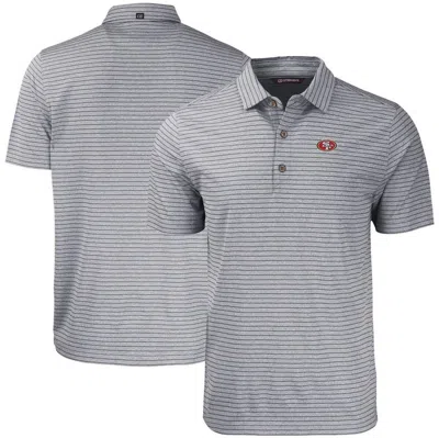 Cutter & Buck Heather Black San Francisco 49ers  Forge Eco Heathered Stripe Stretch Recycled Polo