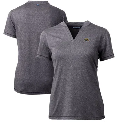 Cutter & Buck Heather Charcoal Southern Miss Golden Eagles Forge Blade V-neck Top