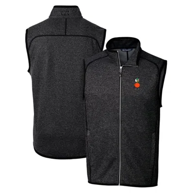 Cutter & Buck Heather Charcoal Ucf Knights Mainsail Sweater-knit Full-zip Vest