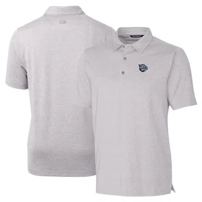 Cutter & Buck Heather Grey Lehigh Valley Ironpigs Forge Heathered Stretch Polo