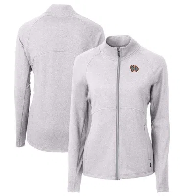 Cutter & Buck Heather Gray Norfolk Tides Adapt Eco Knit Heather Recycled Full-zip Jacket