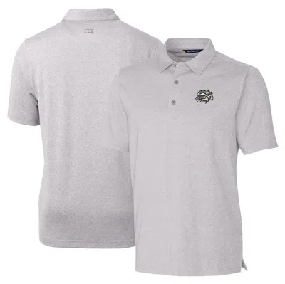 Cutter & Buck Heather Gray Omaha Storm Chasers Forge Heathered Stretch Polo In Neutral