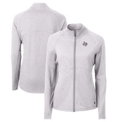 Cutter & Buck Heather Gray Texas Southern Tigers Adapt Eco Knit Heather Recycled Full-zip Jacket