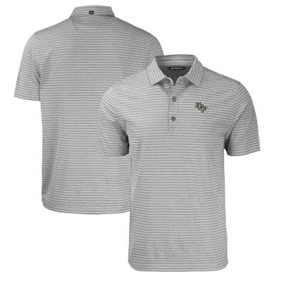 Cutter & Buck Heather Grey Ucf Knights Forge Eco Heathered Stripe Stretch Recycled Polo