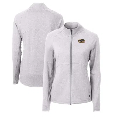 Cutter & Buck Heather Gray Wisconsin-milwaukee Panthers Adapt Eco Knit Heather Recycled Full-zip Ja