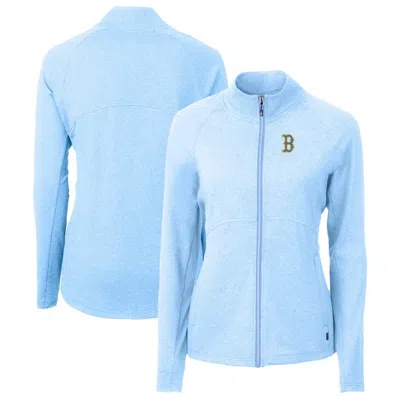 Cutter & Buck Heather Powder Blue Boston Red Sox City Connect Adapt Eco Knit Recycled Full-zip Jacke