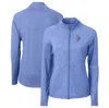 CUTTER & BUCK CUTTER & BUCK  HEATHER ROYAL KANSAS CITY ROYALS CITY CONNECT ADAPT ECO KNIT HEATHER RECYCLED FULL-ZI