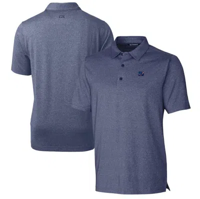 Cutter & Buck Heathered Navy Cincinnati Bengals Forge Stretch Polo In Heather Navy