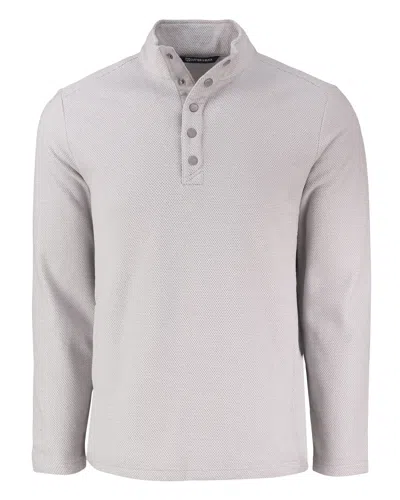 Cutter & Buck Hunts Point Eco Textured Fleece Recycled Mens Snap Pullover In Multi