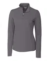 Cutter & Buck Ladies' Advantage Half-zip Mock Jacket In Grey
