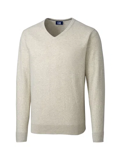 Cutter & Buck Lakemont Tri-blend Mens Big And Tall V-neck Pullover Sweater In Grey