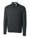 Cutter & Buck Lakemont Tri-blend Mens Quarter Zip Pullover Sweater In Grey