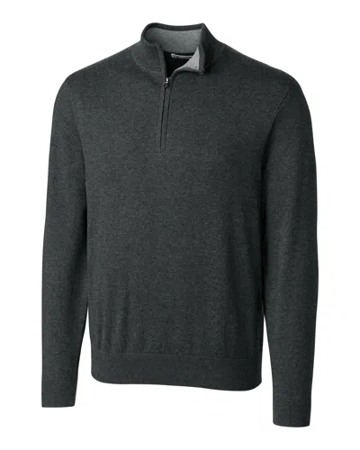 Cutter & Buck Lakemont Tri-blend Mens Quarter Zip Pullover Sweater In Grey