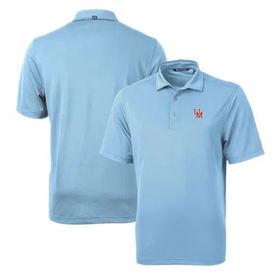 Cutter & Buck Light Blue Ole Miss Rebels Team Logo Virtue Eco Pique Recycled Polo