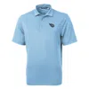 CUTTER & BUCK CUTTER & BUCK LIGHT BLUE TENNESSEE TITANS VIRTUE ECO PIQUE RECYCLED POLO