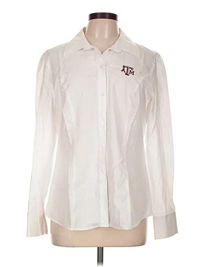 Pre-owned Cutter & Buck Long Sleeve Button Down Shirt In Ivory