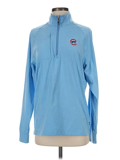Pre-owned Cutter & Buck Long Sleeve Polo Shirt In Blue