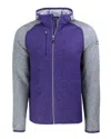 Cutter & Buck Mainsail Full Zip Hooded Mens Jacket In Purple