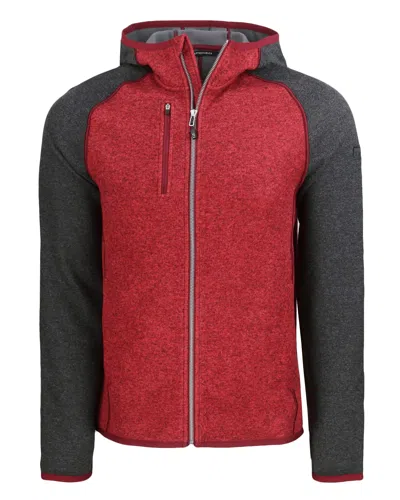 Cutter & Buck Mainsail Full Zip Hooded Mens Jacket In Red