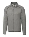 Cutter & Buck Mainsail Sweater-knit Mens Big And Tall Full Zip Jacket In Gray