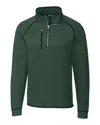 Cutter & Buck Mainsail Sweater-knit Mens Big And Tall Half Zip Pullover Jacket In Green